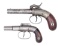 PAIR OF PERCUSSION POCKET PISTOLS.