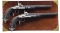 LEPAGE CASED PAIR OF PERCUSSION TARGET PISTOLS.