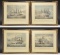 SET OF 4 RARE ENGRAVINGS HMS SHANNON VS. USS
