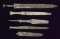 GROUP OF FIVE ANCIENT NEAR EASTERN BRONZE EDGED