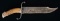 BLACKSMITH FORGED LARGE CLIP POINT BOWIE KNIFE.