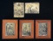 ORIGINAL GROUP OF 5 NATIVE AMERICAN TINTYPES,