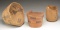 3 NATIVE AMERICAN BASKETS.
