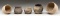 GROUP OF 5 MISSISSIPPIAN INDIAN POTS.