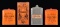 FOUR FINE 19th CENTURY GUN POWDER CANS.