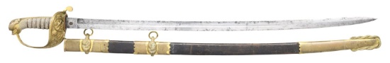 FINE REGULATION CONFEDERATE NAVAL OFFICER'S SWORD,