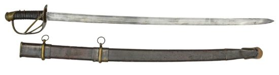 RARE WOOD SCABBARD CONFEDERATE MOUNTED OFFICER