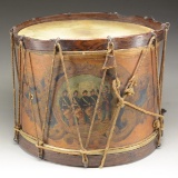 WONDERFUL PAINT DECORATED CIVIL WAR ERA DRUM.