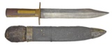 FINE CIVIL WAR HICKS BOWIE KNIFE WITH ORIGINAL