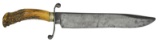FINE CIVIL WAR ERA HASSAM BOSTON MADE BOWIE KNIFE.