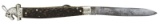 FINE ANTEBELLUM HORSEHEAD FOLDING KNIFE.