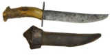 FINE PUBLISHED PRIMITIVE AMERICAN SIDE KNIFE &