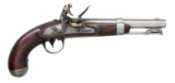 ASA WATERS MODEL 1836 US FLINTLOCK PISTOL.