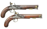 PAIR OF GOOD QUALITY FLINTLOCK CAVALRY PISTOLS