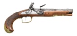 1744 DATED ITALIAN ? FLINTLOCK POCKET PISTOL.