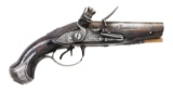 FRENCH DOUBLE FLINTLOCK POCKET PISTOL.