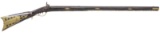 FULL STOCK PERCUSSION RIFLE, SIGNED 