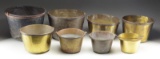 GROUP OF 8 INDIAN TRADE KETTLES.