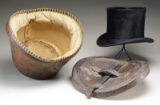 BEAVER TOP HAT WITH CASE.