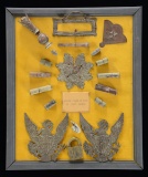 FRAMED RELICS FOUND AT FORT CUSTER, ON THE LITTLE