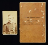 GEORGE CUSTER CDV & UNIQUE 1ST NATIONAL BANK