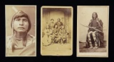 3 CDV PHOTOGRAPHS OF INDIAN CHIEFS.