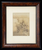 FRAMED PHOTO OF SIOUX DANCERS.