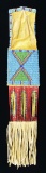 FINE NATIVE AMERICAN DOUBLE SIDED BEADED & QUILL
