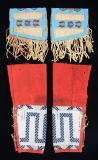 PAIR OF NATIVE AMERICAN BEADED PLAINS LEGGINGS &