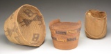 3 NATIVE AMERICAN BASKETS.