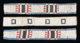 GROUP OF 3 NATIVE AMERICAN PONY BEAD BLANKET