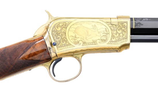 CUSTOM ENGRAVED WINCHESTER MODEL 90 SLIDE-ACTION