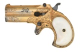 REMINGTON FACTORY ENGRAVED O/U DERINGER.