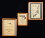 3 FRAMED REMINGTON ILLUSTRATED ADS CIRCA 1875.