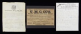 THREE FIREARMS RELATED ILLUSTRATED SHEETS.