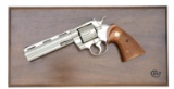 COLT PYTHON CASED POLISHED NICKELED DA REVOLVER.