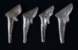 4 CIVIL WAR ERA PERCUSSION REVOLVER HOLSTERS.
