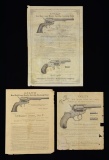THREE RARE COLT ILLUSTRATED AD SHEETS FOR SINGLE