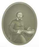 RARE KPM LITHOPHANE OF SAMUEL COLT HOLDING COLT