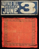 BUFFALO BILL WILD WEST SHOW PAINTED BANNER