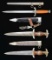 3 WWII GERMAN DAGGERS.