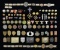 WWII GERMAN BUCKLES, TINNIES, BUTTONS, EAGLES, &
