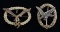 2 WWII STYLE GERMAN LUFTWAFFE BADGES.