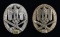 2 WWII STYLE GERMAN GENERAL ASSAULT BADGES.