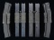 LOT OF 4 DUAL CLAMP HK MP5 MAGAZINES.