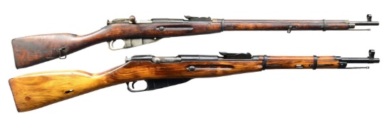 2 RUSSIAN MOSIN NAGANT BOLT ACTION RIFLES.