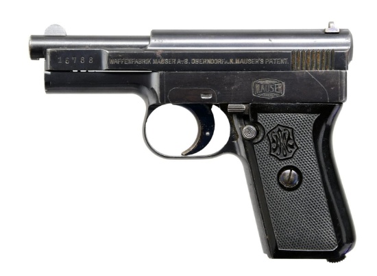 MAUSER 1910 SIDE LATCH SEMI AUTO PISTOL.