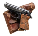 WWII GERMAN ARMY WALTHER PPK SEMI AUTO PISTOL.