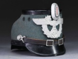 WWII GERMAN FIELD POLICE SHAKO.