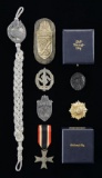 WWII GERMAN MEDALS, BADGES, LANYARDS, & MORE.